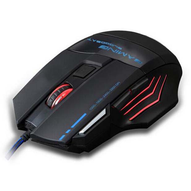 Multi-key fire 8 key seven-color breathing light wired optical game mouse 